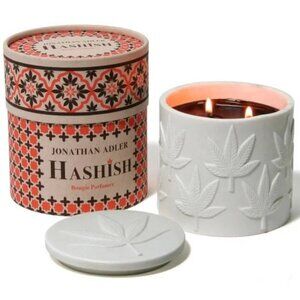Jonathan Adler Hashish Ceramic Candle Bougie Parfumée. New in Box